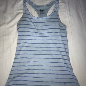 Nike blue striped tank top